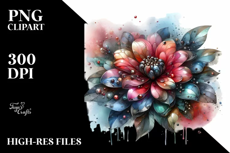 Abstract Zinnia with Metallic Insertions | Sublimation |