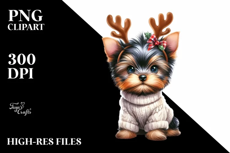Watercolor Yorkshire Terrier PNG