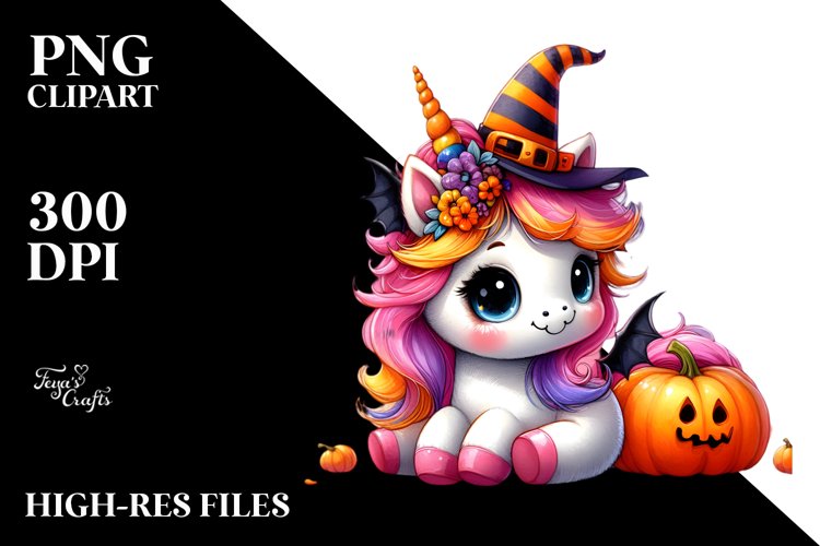 Baby Unicorn Halloween Clipart