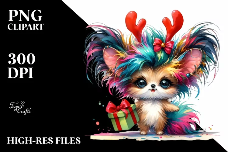 Watercolor Papillon PNG