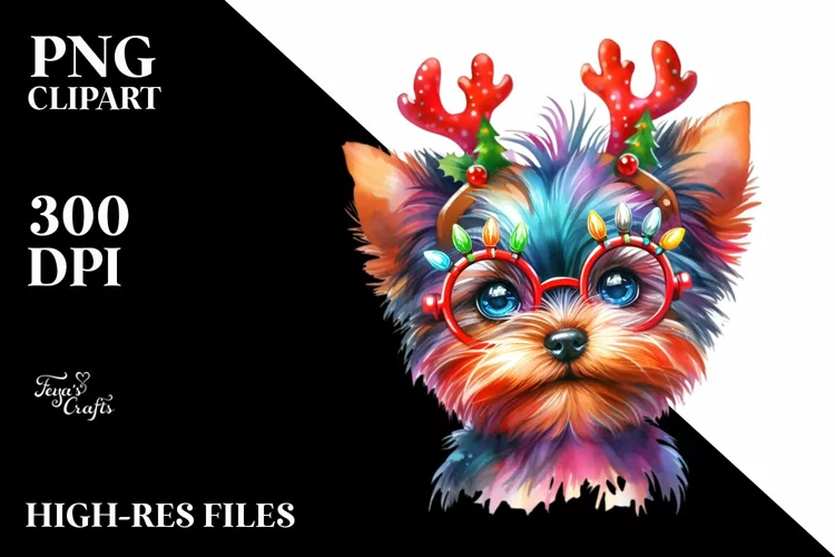Watercolor Yorkshire Terrier PNG