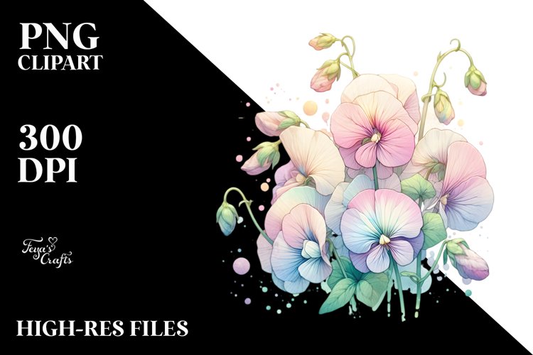 Glossy Wooden Sweet Pea PNG