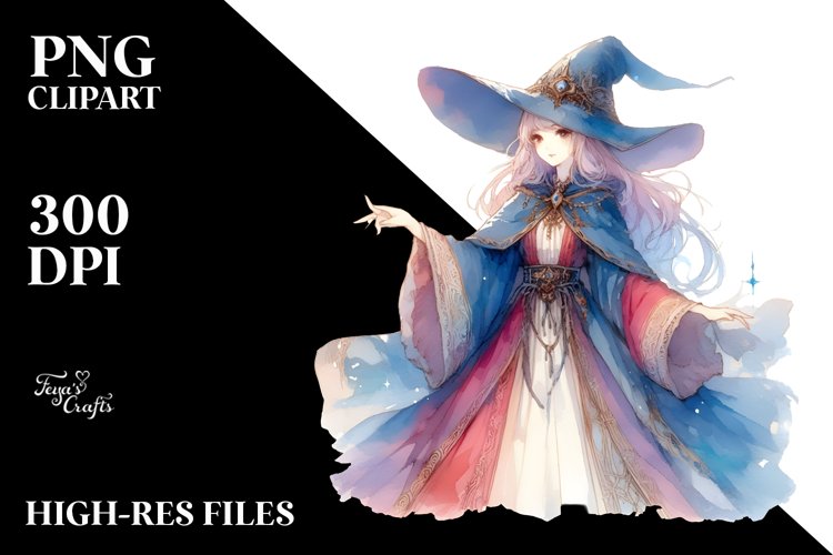 Washed Watercolor Simple Image Sorceress |