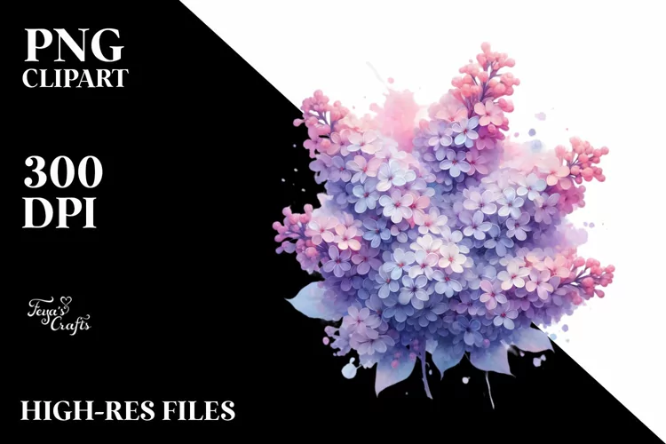 Pastel Glossy Lilac Watercolor Splash PNG