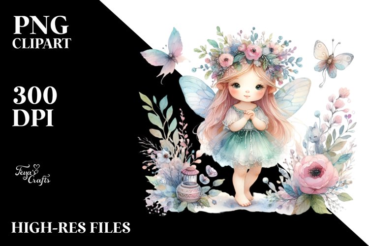Cute Boho Fairy | Clipart