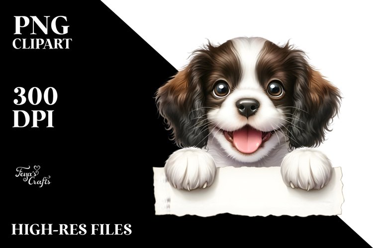 Colorful Cartoon Spaniel example image 1