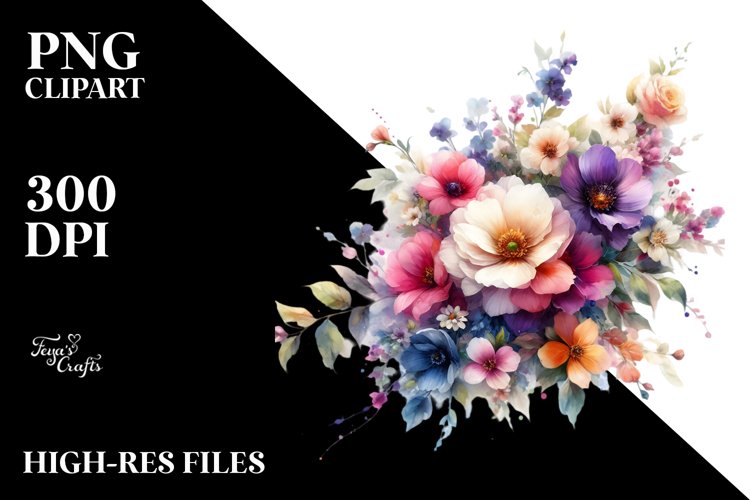 Vibrant Flowers, Transparent PNG