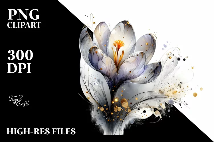 Abstract Artistic Crocus -Like Material | Sublimation |