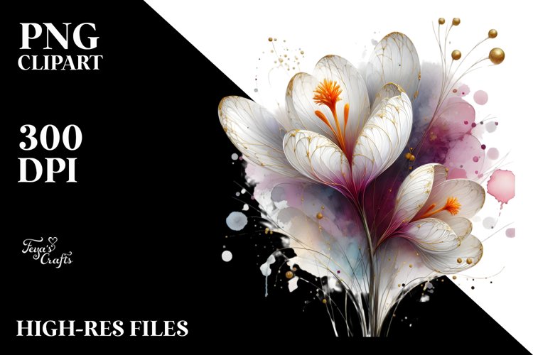 Abstract Artistic Crocus -Like Material | Sublimation |