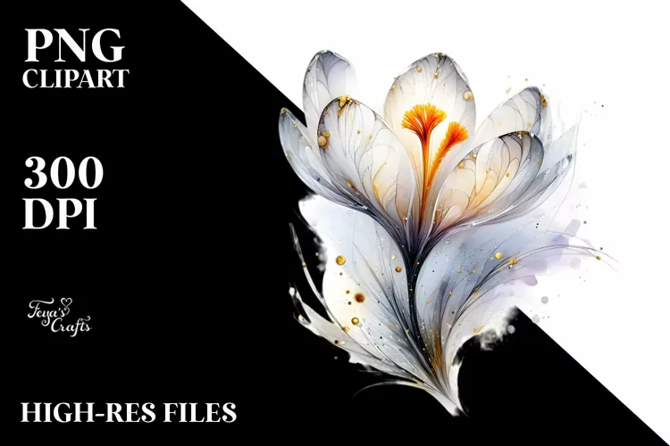 Abstract Artistic Crocus -Like Material | Sublimation |