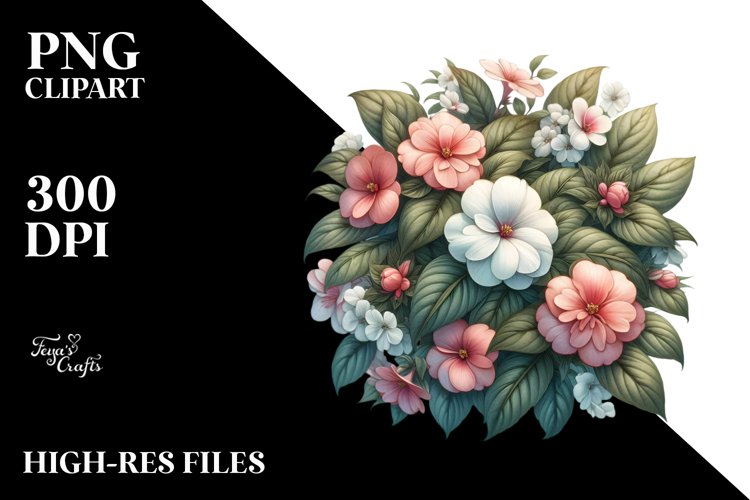 Detailed Impatiens Clipart example image 1