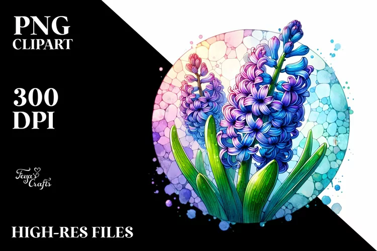 Shiny Stained Hyacinth with Round Splash