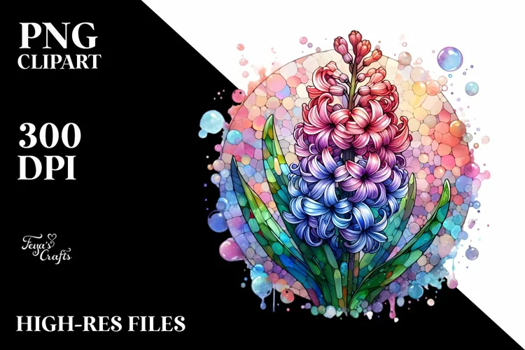 Shiny Stained Hyacinth with Round Splash