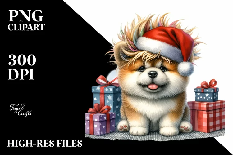 Cute Akita, High-Res PNG