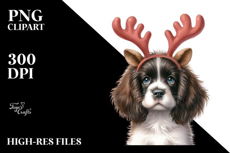 Expressive English Springer Spaniel Clipart