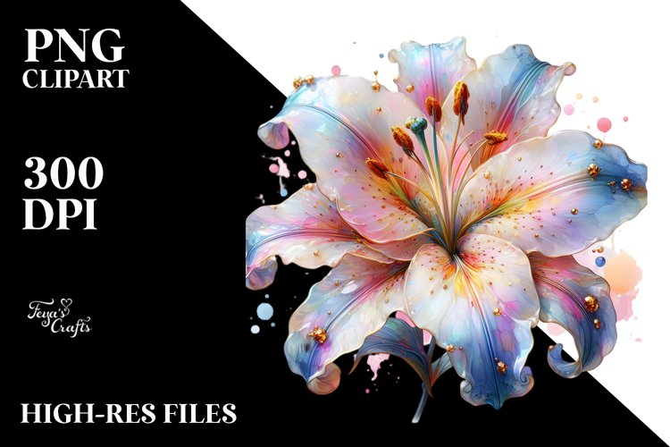 Vibrant Pastel Glossy Lily example image 1