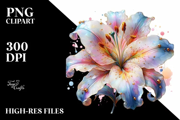 Vibrant Pastel Glossy Lily