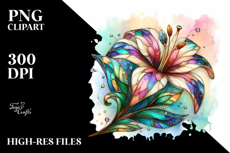 Vibrant Pastel Wooden Lily