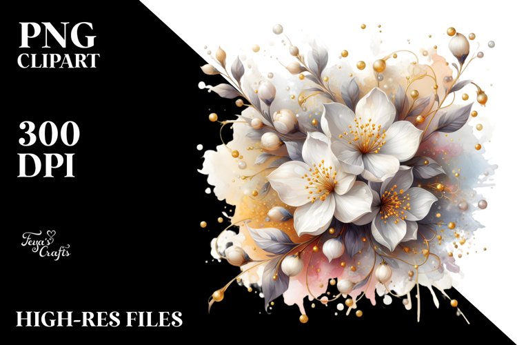 Abstract Artistic Jasmine Shiny Clipart