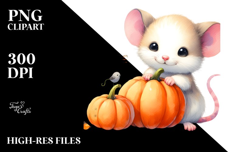 Cute Baby Mouse Halloween Clipart