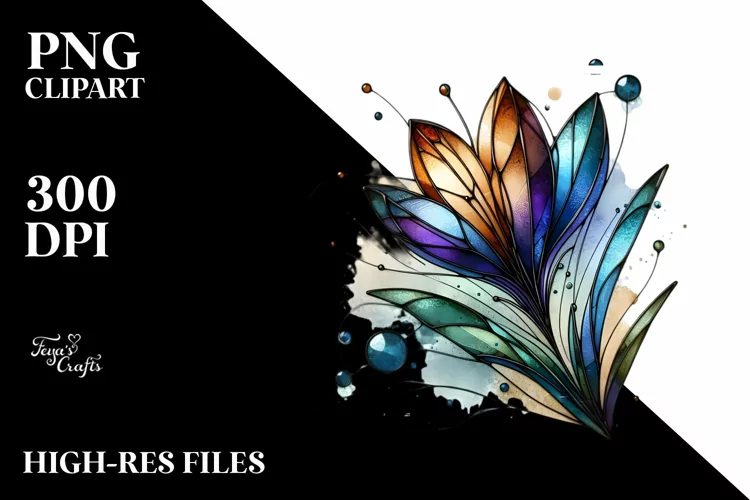 Stained Crocus with Metalic Insertions | Sublimation |