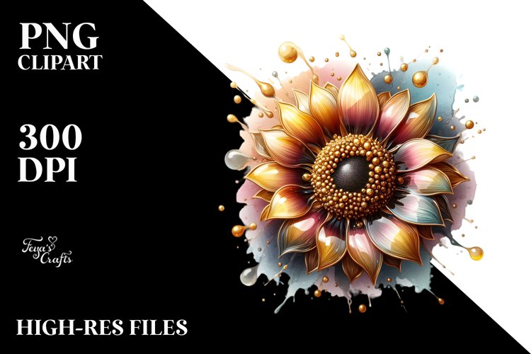 Glossy Sunflower Made of Glass Material | Sublimation |