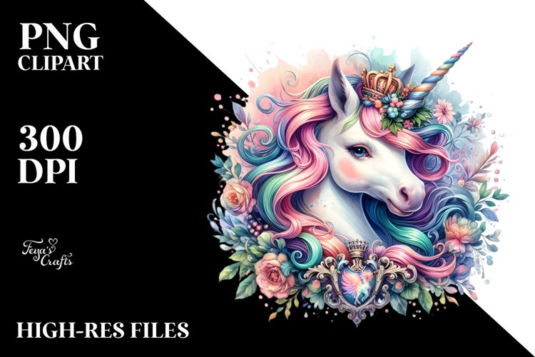 colorful Baby Unicorn with Polish Manor