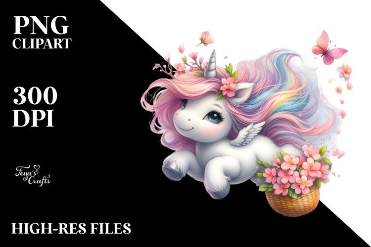 Cute Unicorn Clipart Image 3