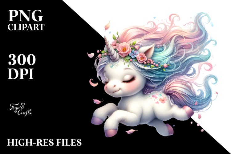 Cute Unicorn Clipart Image 2