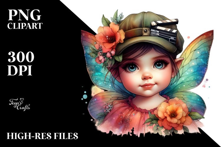 Baby Fairy with Directors Cap PNG