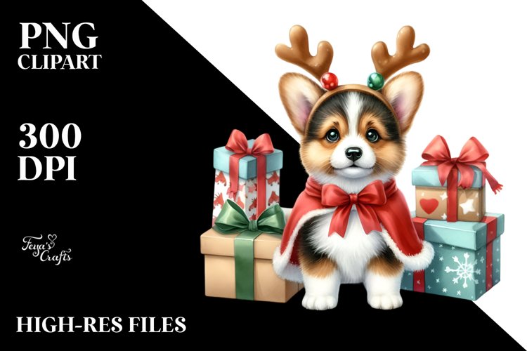 Watercolor Pembroke Welsh Corgi PNG