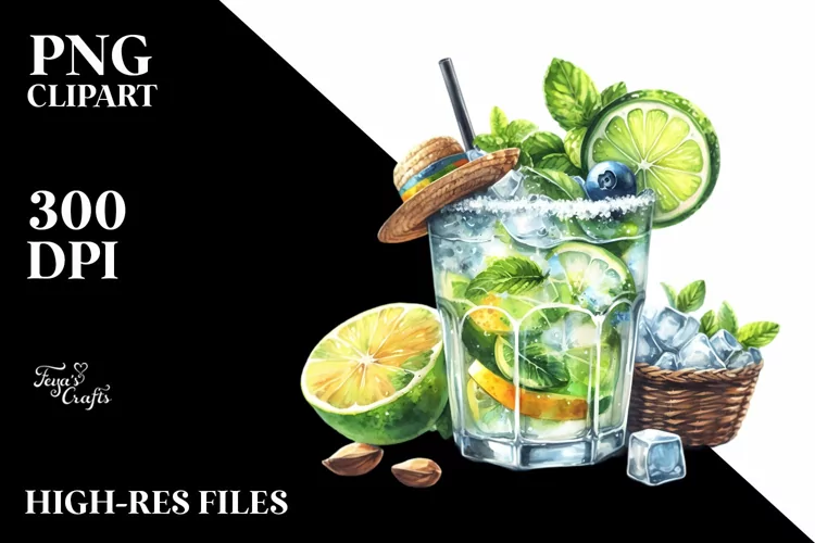 Watercolor Caipirinha