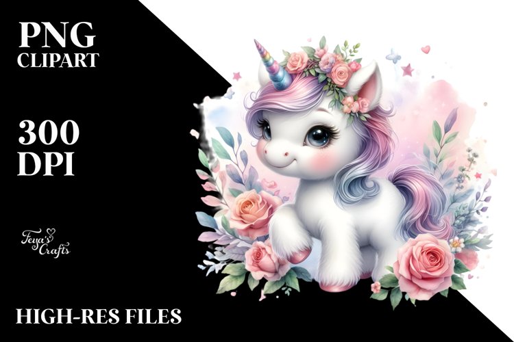Cute Baby Unicorn | Sublimation | Clipart