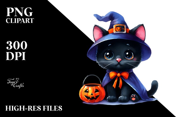 Vibrant Baby Cat Halloween example image 1