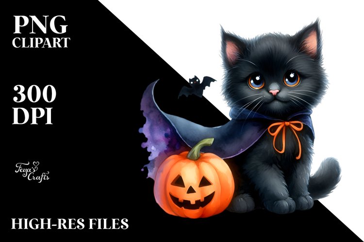 Vibrant Baby Cat Halloween example image 1
