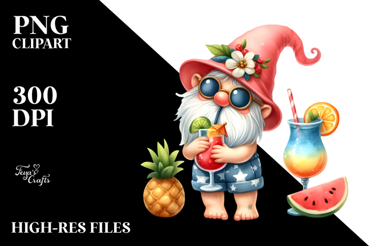 Watercolor Cocktail Clipart Image 6