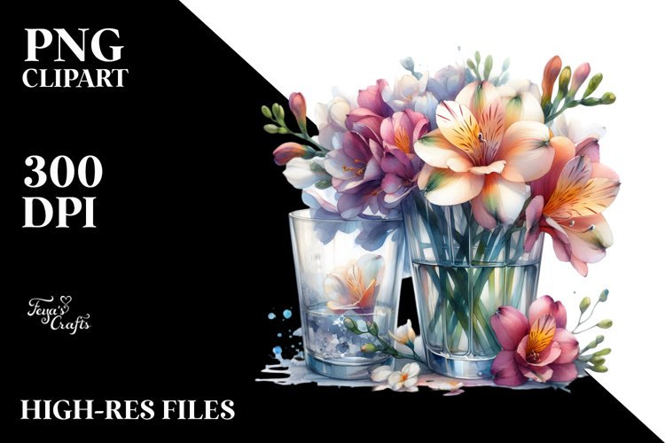 Abstract Freesia | Sublimation | Clipart