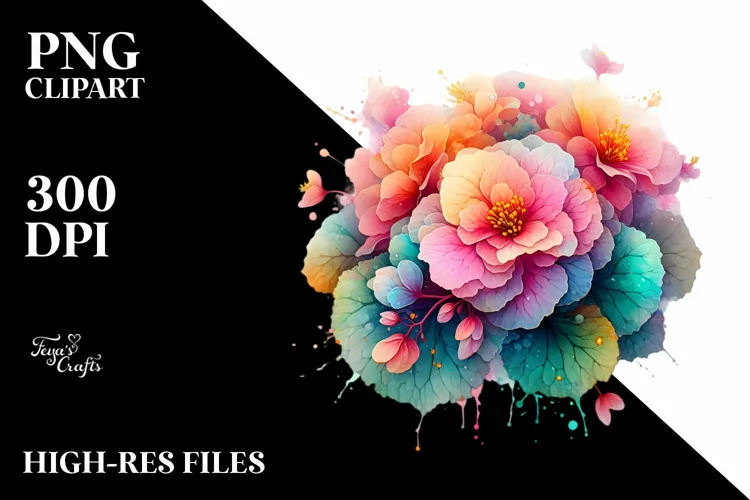 Detailed Pastel Begonia PNG