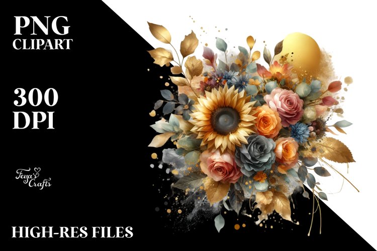 Watercolor Sunflower Clipart Image 18