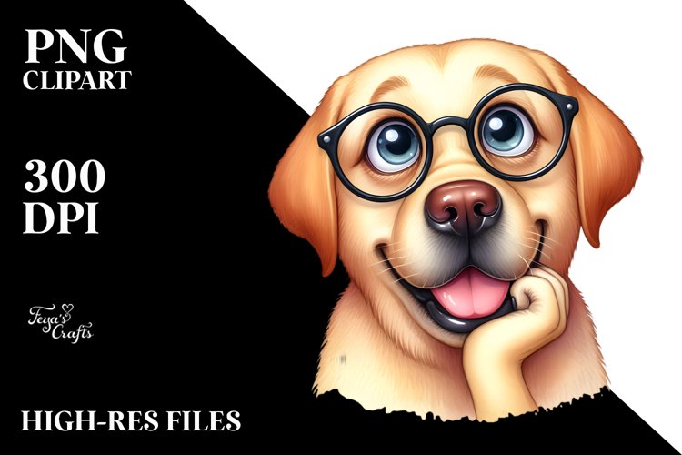 Thoughtfull Labrador Clipart example image 1