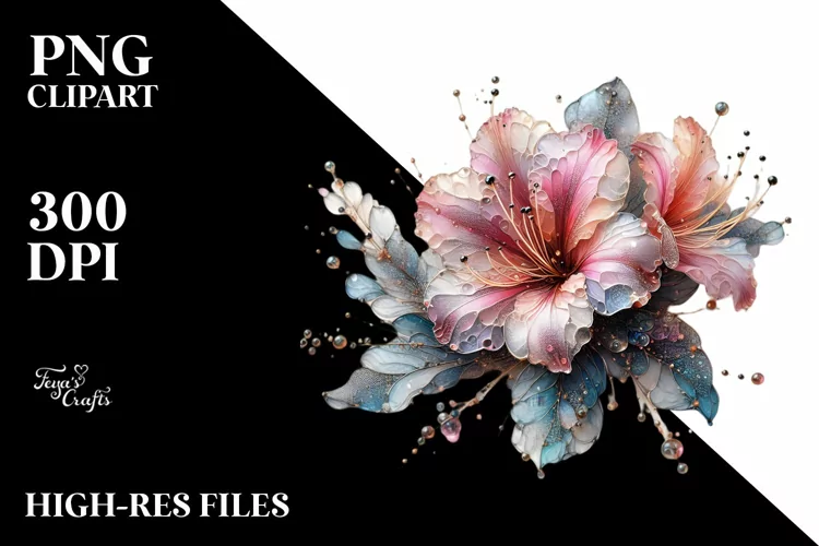 Abstract Detailed Azalea Material