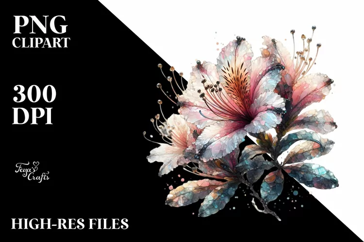 Abstract Detailed Azalea Material