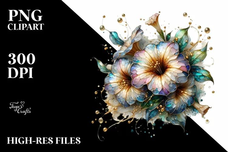 Abstract Glossy Petunia Material