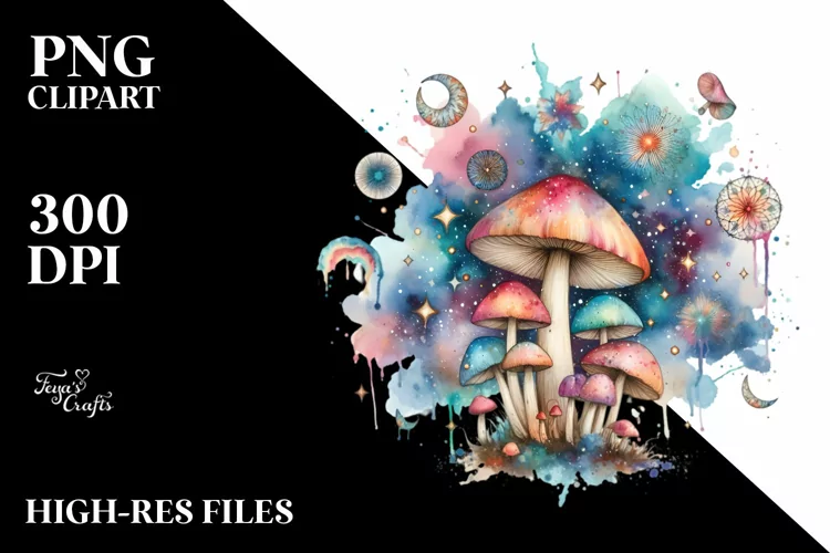 Colorfull Watercolor Magical Celestial | Sublimation |