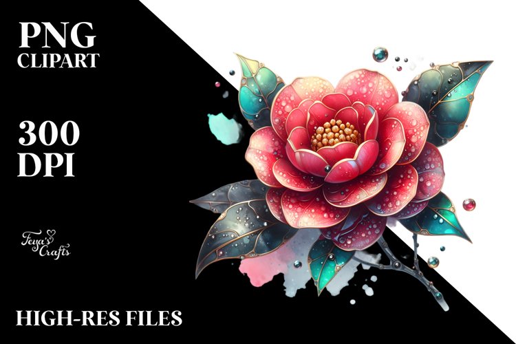 Glossy Camellia Clipart