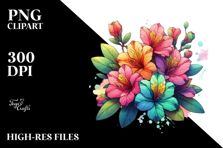 Vibrant Azalea Stained , Transparent PNG example image 1
