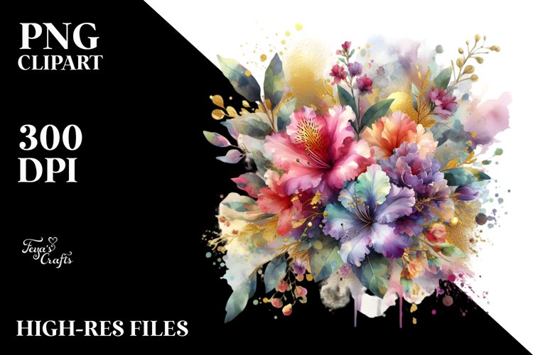 bouquet,Rhododendron Splash Clipart