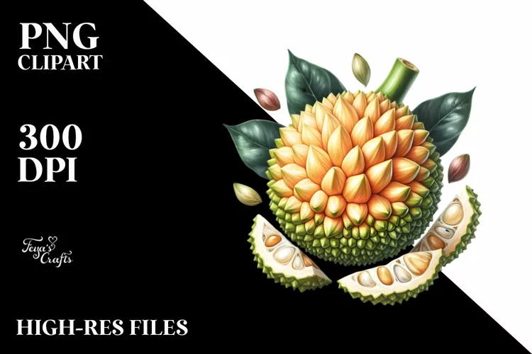 Jackfruit Watercolor Design