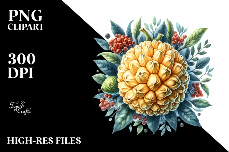 Tropical Jackfruit Illustration