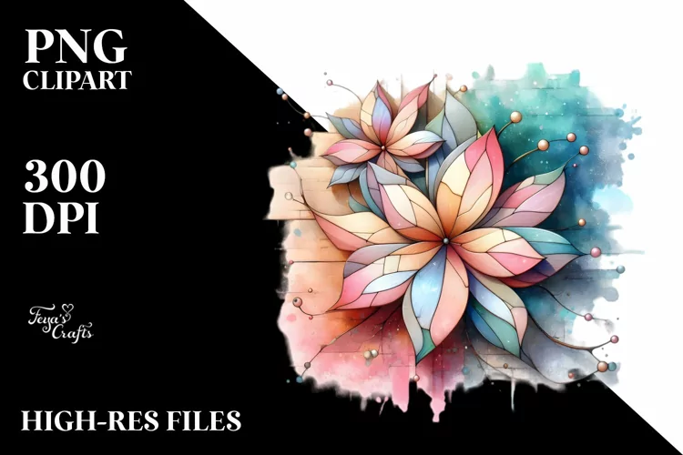 Abstract Pastel Wooden Stained Gardenia with Metallic